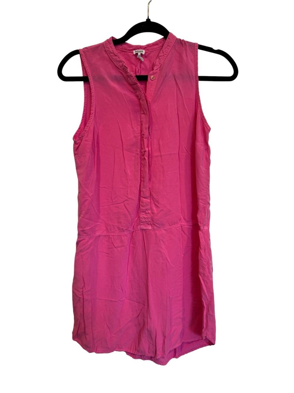 Splendid Bright Pink Sleeveless V-Neck Shift Dress Size XS